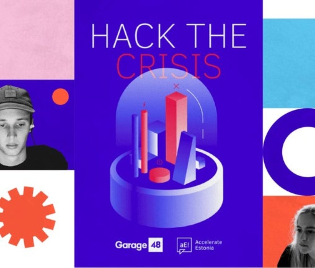 Logo: Hack the crisis, Garage 48 and Accelerate Estonia
