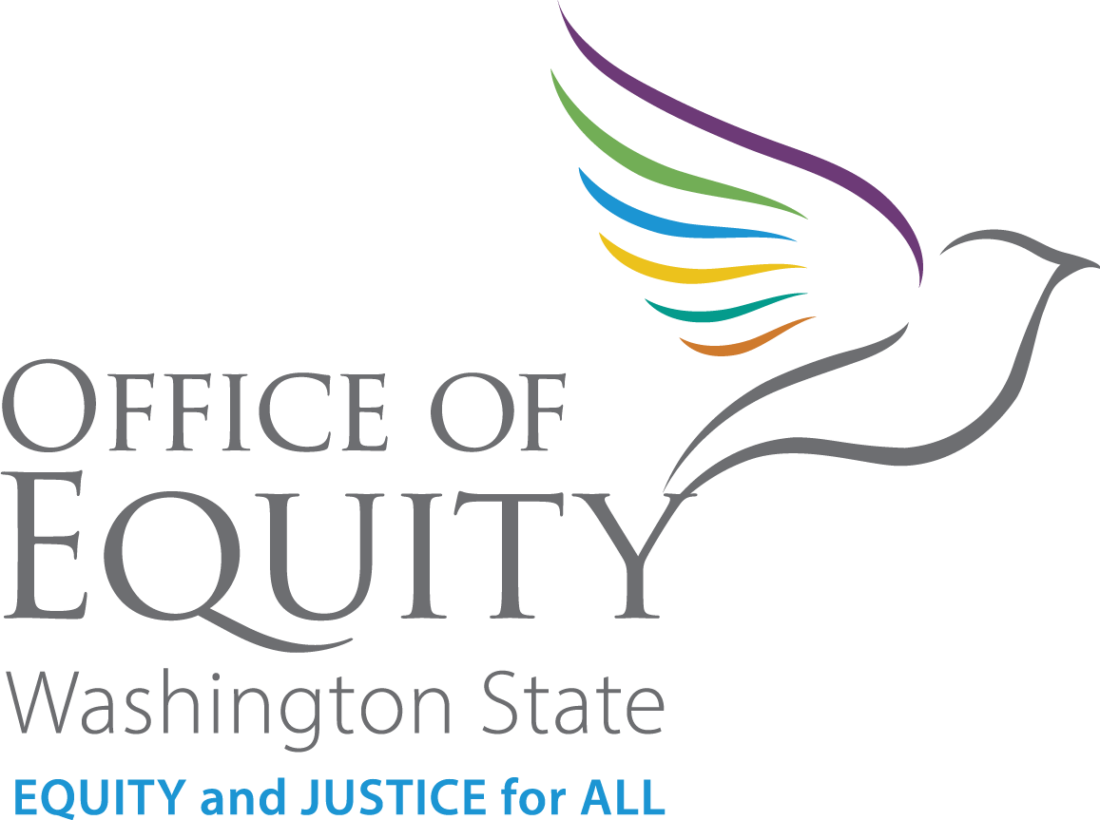Logo: office of equity, Washington State. Equity and justice for all